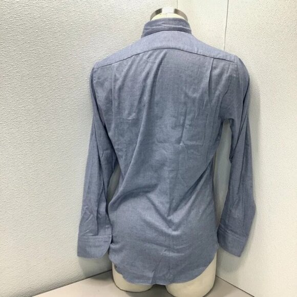 NEW STENSTROMS Men's Shirt Fitted Body Button Up Long Sleeve Size S Blue - Picture 4 of 6